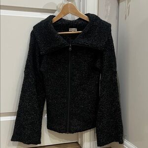 Black Zip-Up Sweater